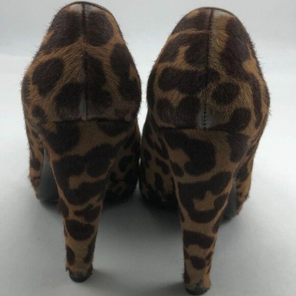 Size 36 Women's COA Prada Ponyhair Heels leopard print High Heel Size 36 - Picture 2 of 4